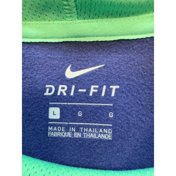 Nike Dri-Fit Just Do It. Hoodie Sweatshirt Jacket Mens Size L Blue Activewear - Picture 2 of 11